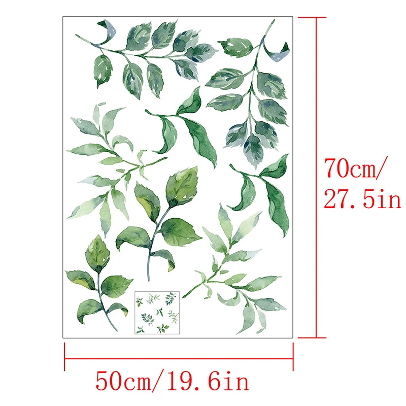 Creative Green Plant Wall Stickers TV Background Window Kid's Room Decor | Дом и сад