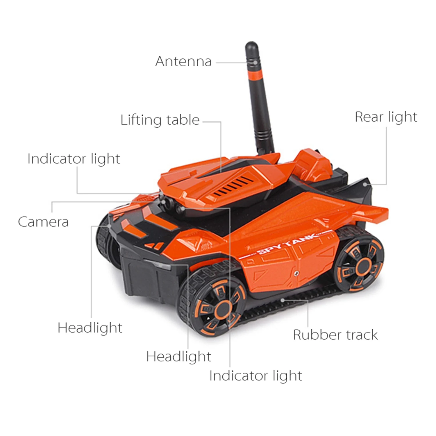 Радиоуправляемый бак Attop с Hd камерой Wi Fi Fpv 0 3 МП приложением пультом