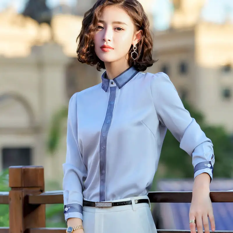 Сезон весна Новинка Шифоновое Для женщин топы и блузки Blusas Mujer De Moda формальные