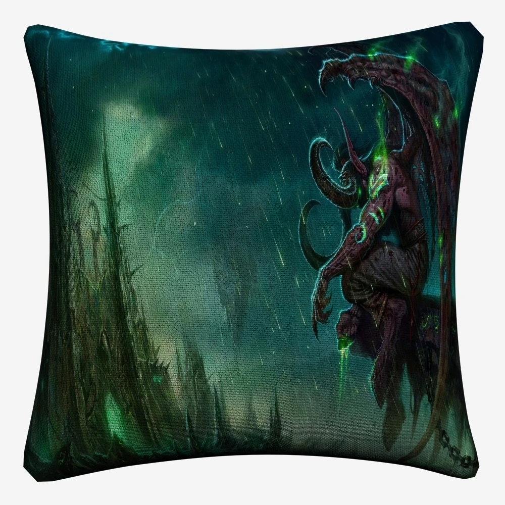 World Of WOW Game Decorative Cotton Linen Cushion Cover 45x45cm Pillow Case For Sofa Chair Pillowcase Home Decor Almofada | Дом и сад