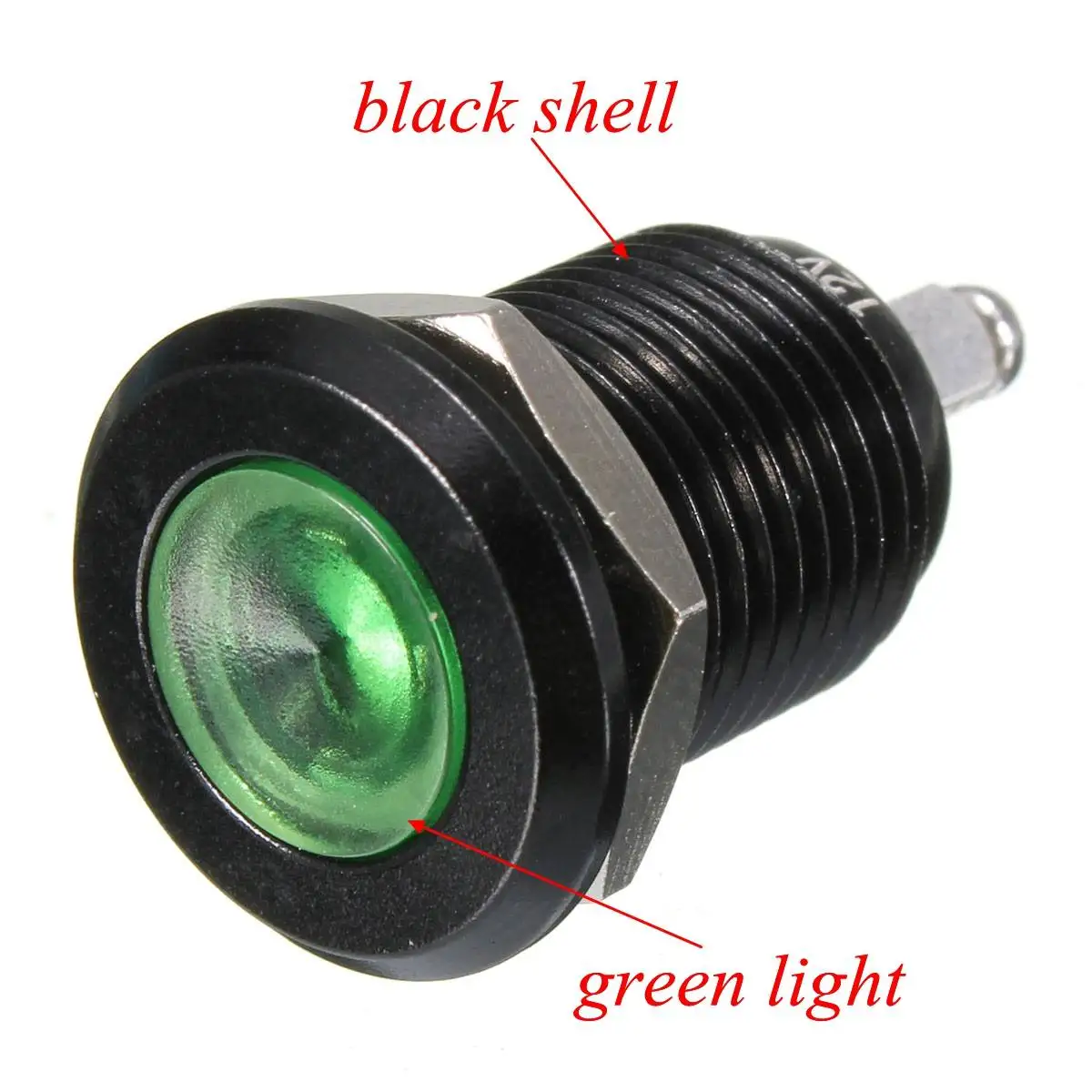 Светодиодный металлический индикатор светильник Flat Dash Lamp Screw Shape 15mm waterproof light LIGHT V