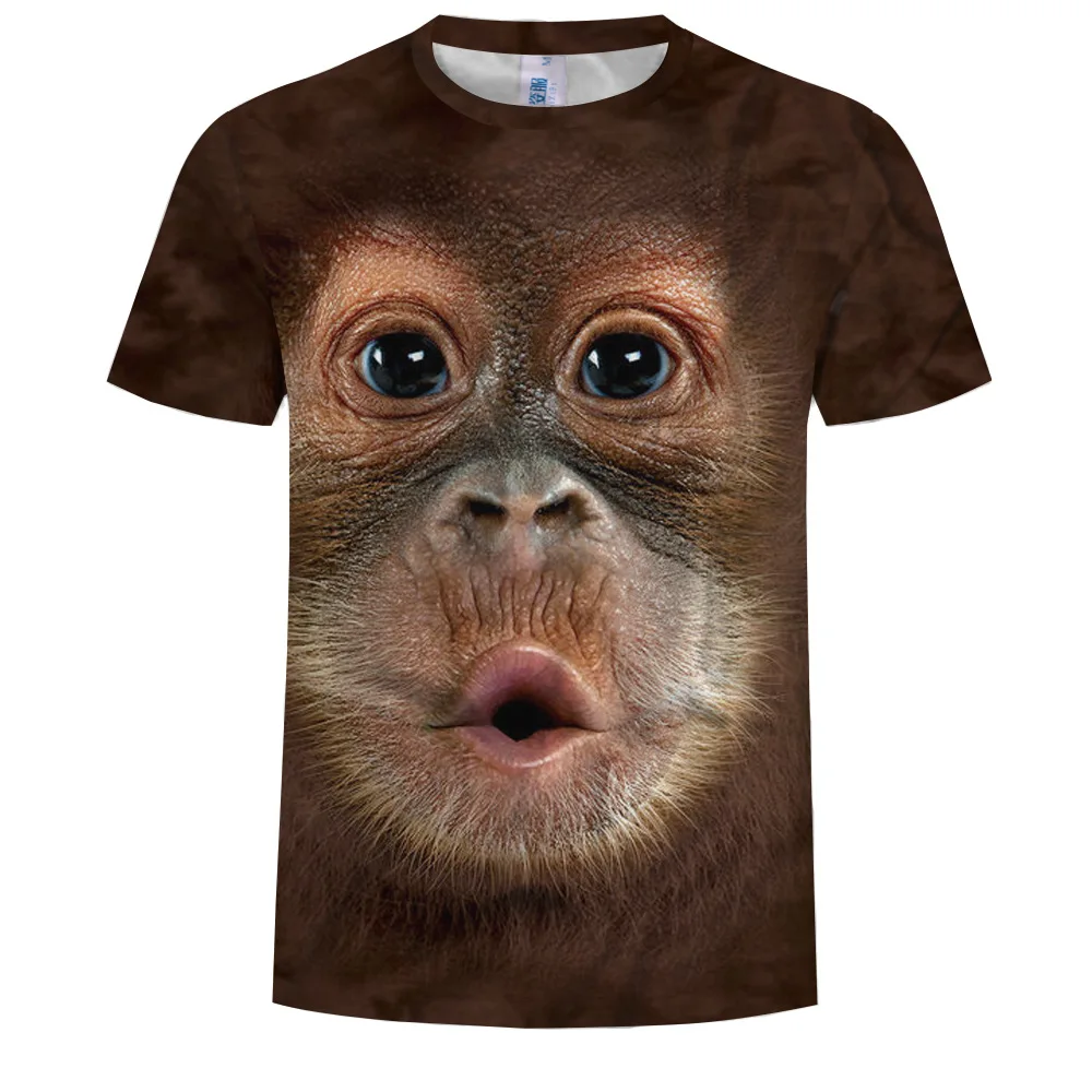 

Summer Men's Shirt T-Shirt Monkey 3D Digital Print T-Shirt Men's Fashion Youth