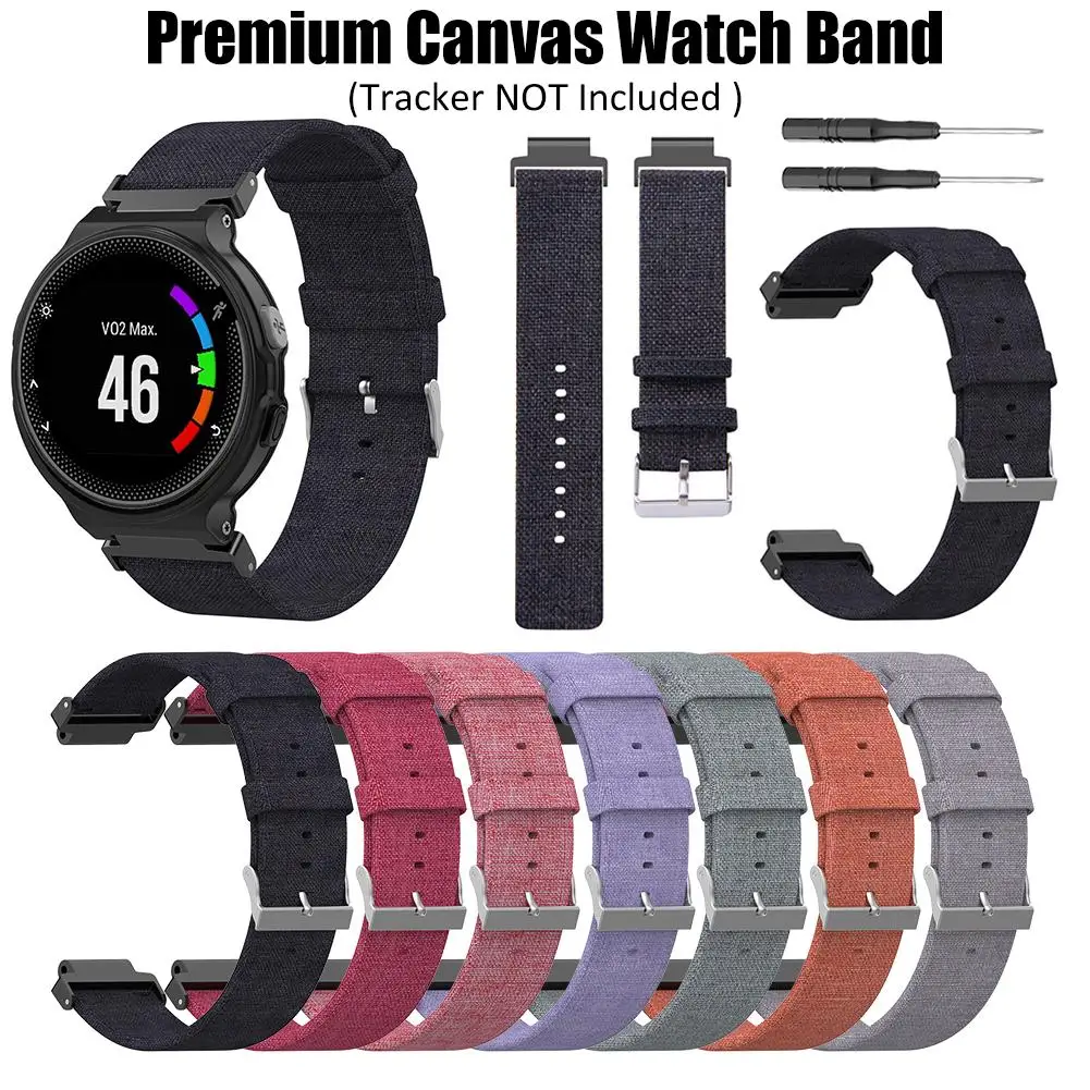 Премиум Холст замена ремешок наручный для Garmin Forerunner 230 235 220 620 630 735 Смарт часы