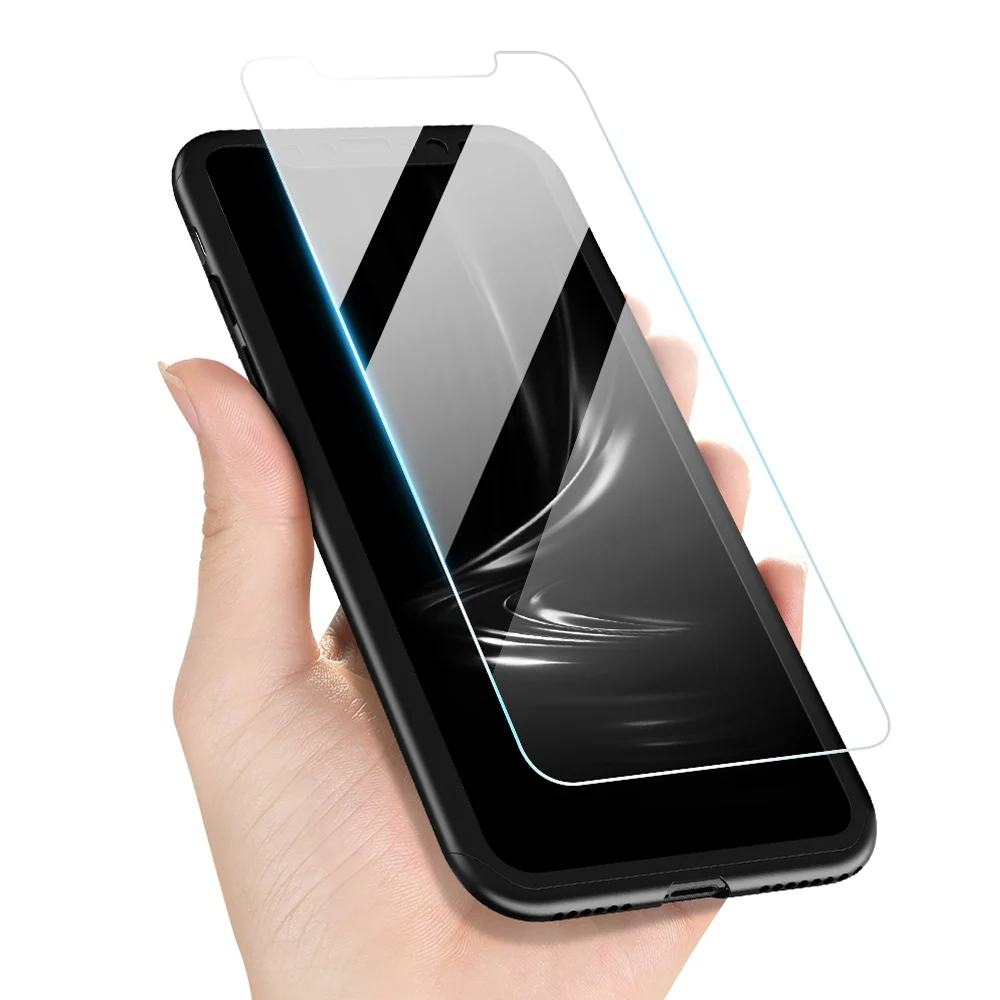 KISSCASE 360 чехол для iPhone 6 S 7 8 плюс 5 5S XR XS макс. закаленное стекло спереди задняя