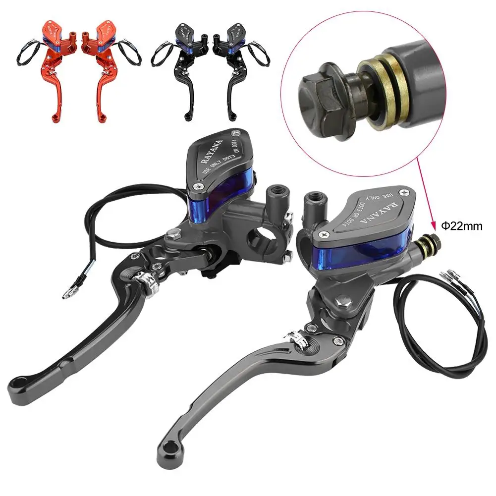 Motorcycle Brake Pump 22mm Universal CNC Roller Adjustment Hydraulic Aluminum Alloy Black/Orange/Titanium |