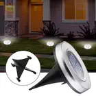 8 светодиодсветильник ламп на солнечной батарее, освещение для дома и сада под землей, уличное освещение для дорожек, сада, настила, двора, светильник жайки