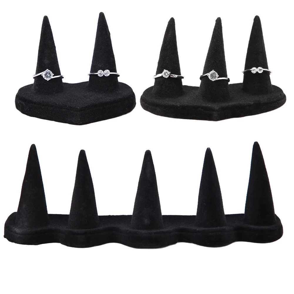 Новый черный Велет палец Дисплей Кольцо держатель для хранения Манекен ручной