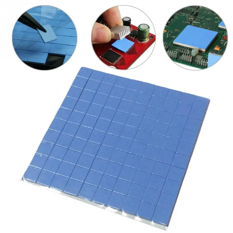 NEW 2019 High Quality 10mm*10mm*1mm 100 pcs Thermal Pad GPU CPU Heatsink Cooling Conductive Silicone HOT | Компьютеры и офис