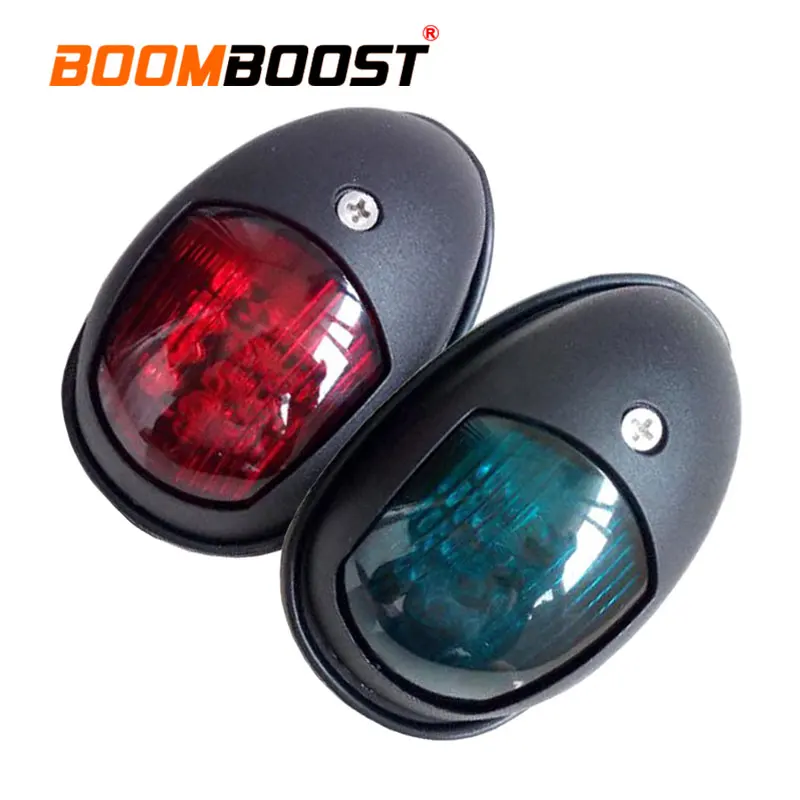 

1 Pair ABS Plastic Waterproof Universal 12V Red Green LED Light Navigation Light Signal Lamp For Yacht Boat Marine