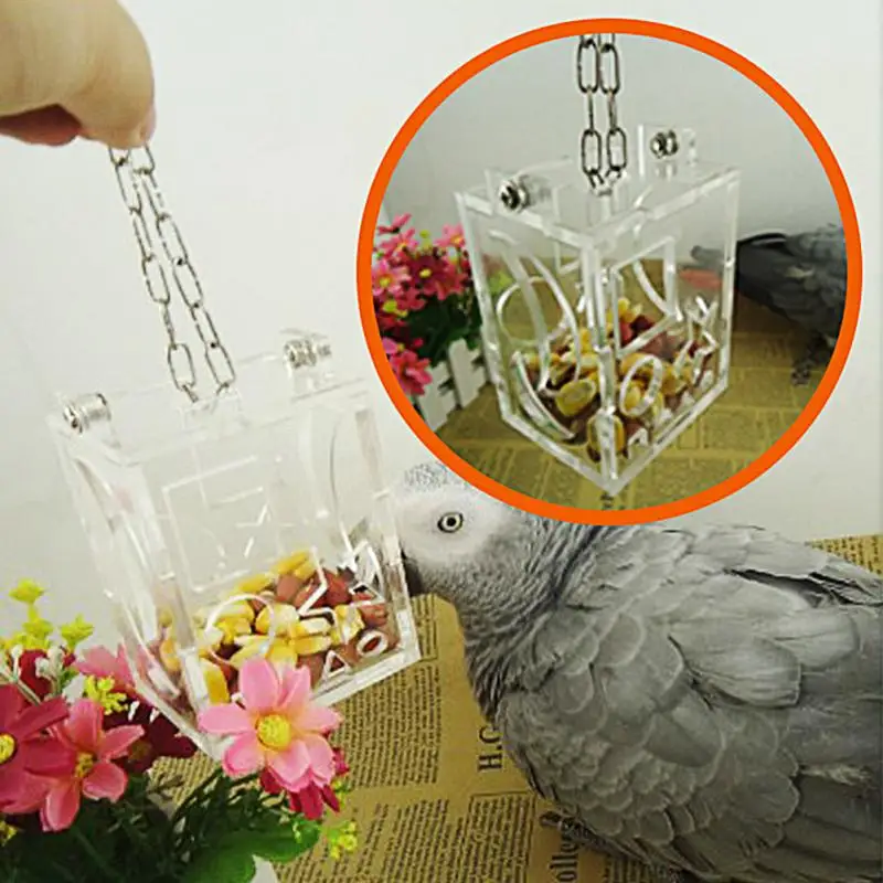 Творческий клетка для попугая ясно игрушка кормления висит Еда кормушку