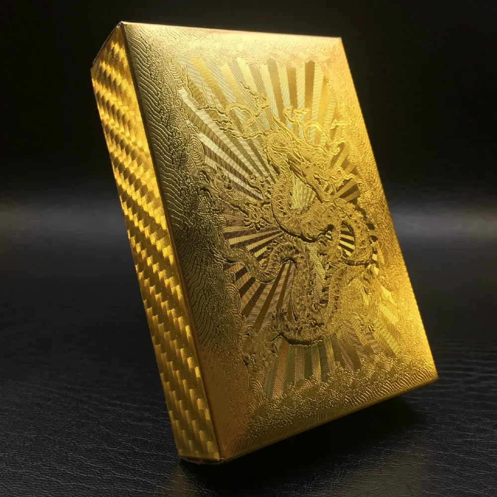 

Factory Direct 24k Waterproof Gold Foil Poker Gold Dragon Version 57 * 88 Mm