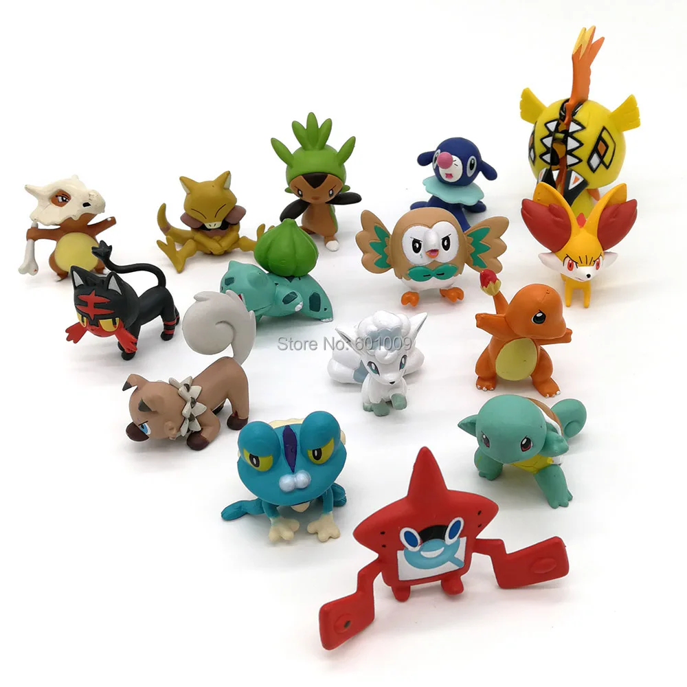 10 шт/партия бар алола Vulpix Chespin Cubone Aipom мяут Fennekin Froakie Литтен Marshadow в течении 3 7 см ПВХ