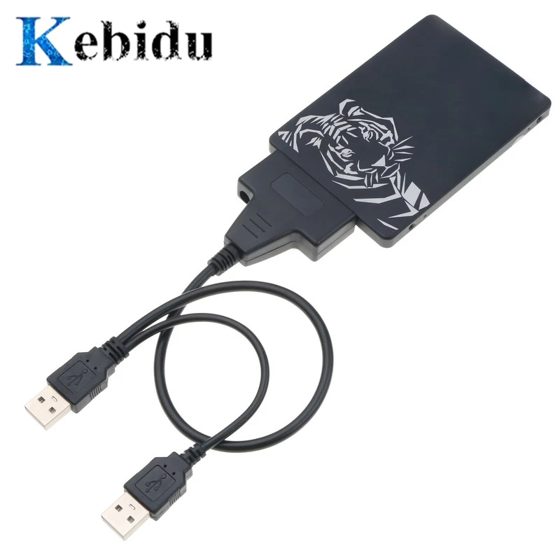 Kebidu двойной USB 2 0 для SATA 22Pin Кабель адаптер 5/3 5 дюйма HDD внешняя мощность жесткого