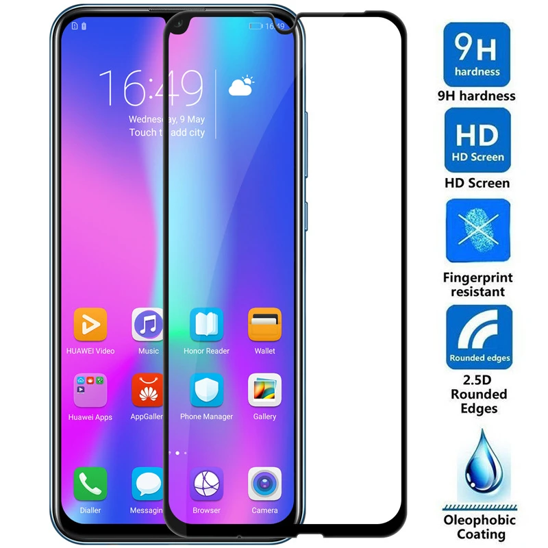 5D закаленное стекло для huawei Honor 10 Lite защитный стеклянный чехол 9 9i v9 8X 8 lite light Play
