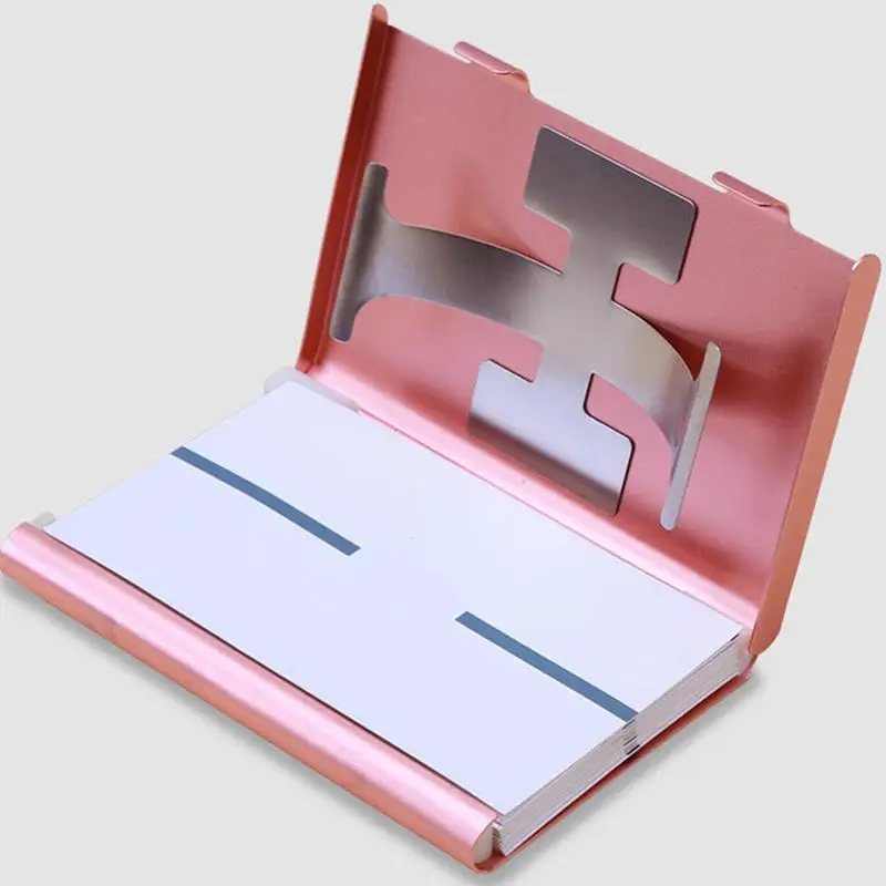 

New Business Cash ID Credit Card Holder Hand Push Card Case Bank Card Package Metal Ultra Thin Business Card Holiday Gift