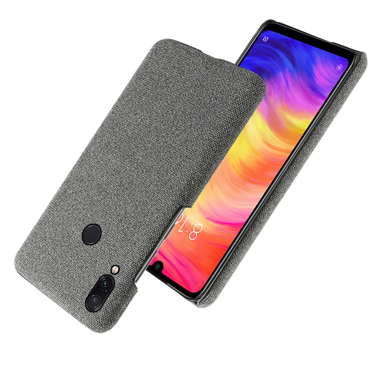 Чехол для Xiaomi Redmi Note 7 Pro Тонкий ретро тканевый чехол из ткани с защитой от царапин