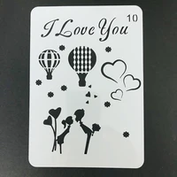 i love you balloon stencil design for greeting cards making fabric wood rock painting furniture home decor welcome custom