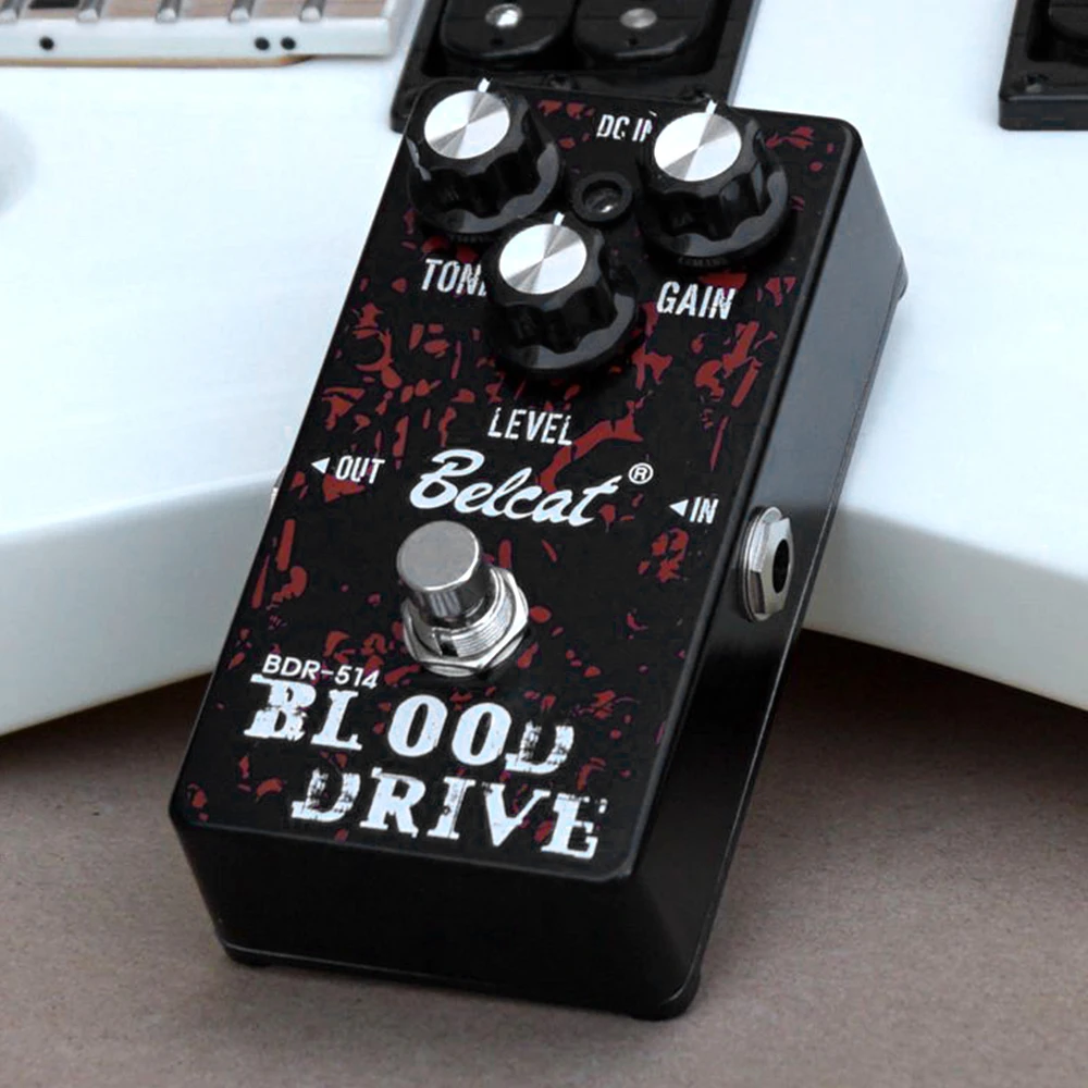 

Belcat BLOOD DRIVE Electric Guitar Effect Pedal with Tone Gain Level Control True bypass BDR-514 Effects Stompbox