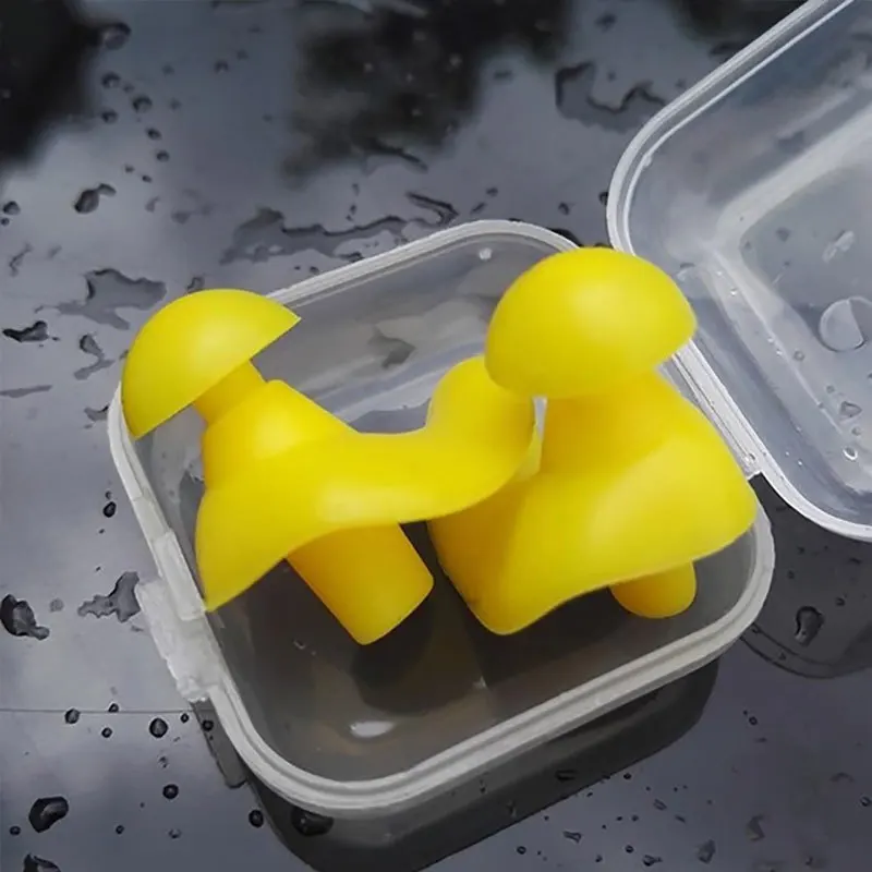 1 Pair Soft Silicone Ear Plugs Environmental Waterproof Dust-Proof Earplugs Diving Water Sports Women Men Swimming Accessories | Спорт и