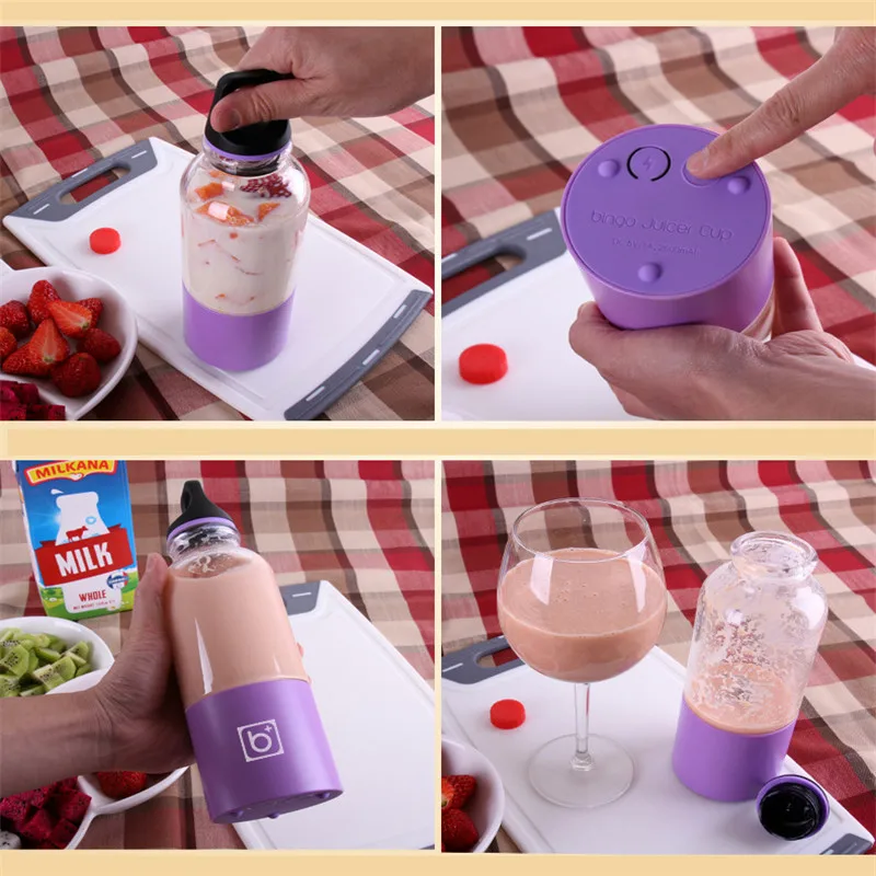 500ml Electric Juicer Cup Mini Portable USB Rechargeable Mixer Maker Shaker Squeezers Bottle Fruit Orange Juice Extractor | Дом и сад