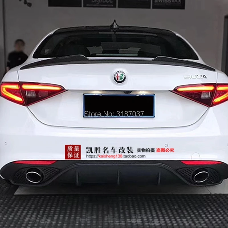 Спойлер для Alfa Romeo Giulia 2015 2019 из углеродного волокна задний спойлер на крыло крышу