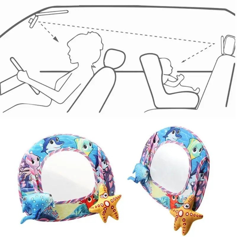 Baby Safety Car View Back Seat Mirror Infant Headrest Reviewer Adjustable Facing Rear Ward Kids Monitor | Мать и ребенок