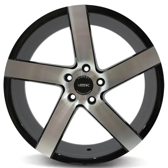 VISSOL V-080L 8.5x19/5x100 ET45 D57.1 BLACK-WITH-MACHINED-FACE | Автомобили и мотоциклы