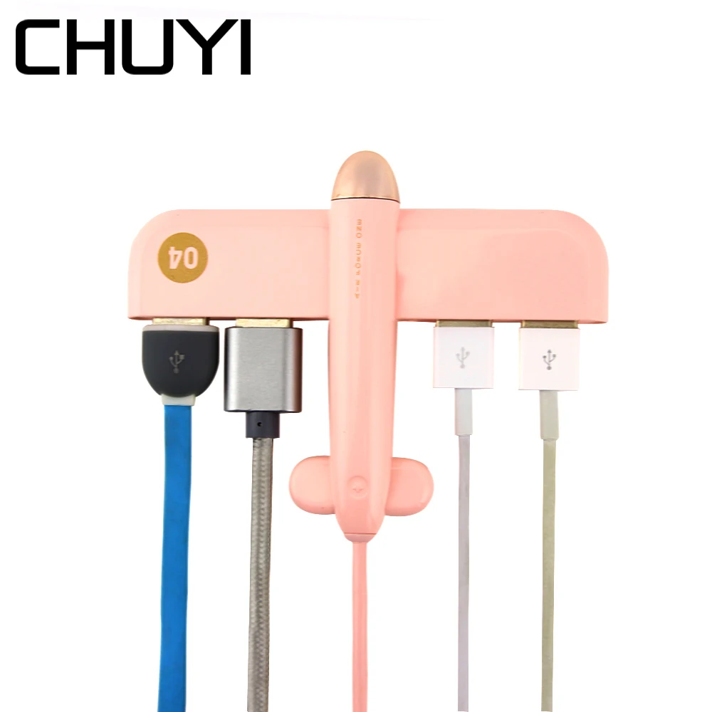 Многофункциональный usb хаб Симпатичный Самолет CHUYI дизайнерский разветвитель с 4