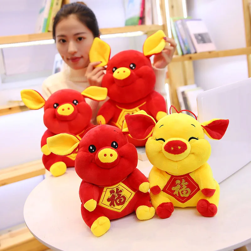 2019 Свинья новый год Китай свинья Подушка плюшевая Мягкие игрушки Новогодние
