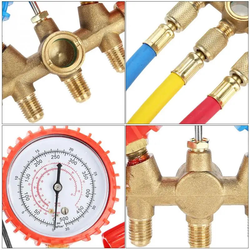 Манометр коллектора хладагента набор инструментов для кондиционирования