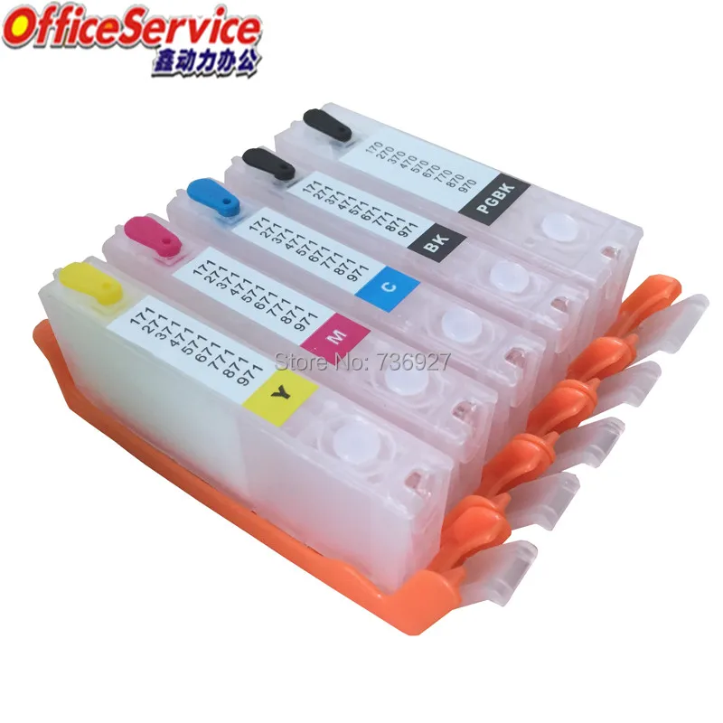 

PGI-670 CLI-671 Refillable Ink Cartridge For Canon MG5760 MG5765 MG5766 MG6860 MG6865 inkjet Printer with chip