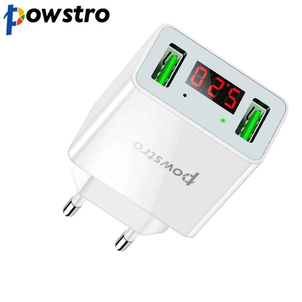 Универсальное зарядное устройство с 2 USB портами LED интеллигентая (ый) Цифровое