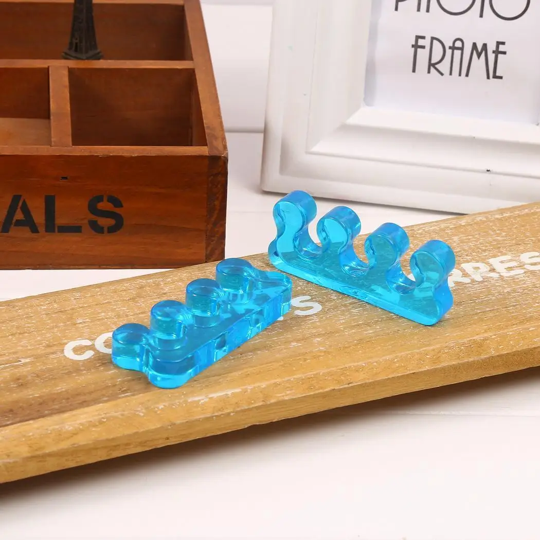 Effective Toe Stretcher Foot Pain Relief Blue Silicone Bunion Gel 80x12x34mm/3.1x0.5x1.3inch Separator | Красота и здоровье