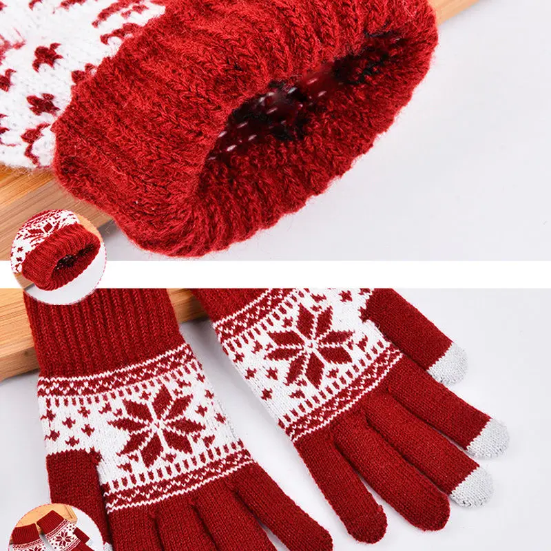 Мягкие зимние теплые перчатки 1 пара мужские и женские для сенсорного экрана