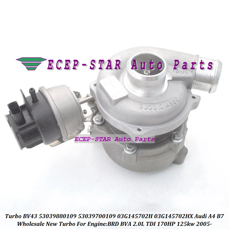 

Турбо BV43 109 53039880109 53039700109 53039800109 53039900109 03G145702H 03G145702HV 03G145702HX для Audi A4 2,0 TDI B7 BRD BVA