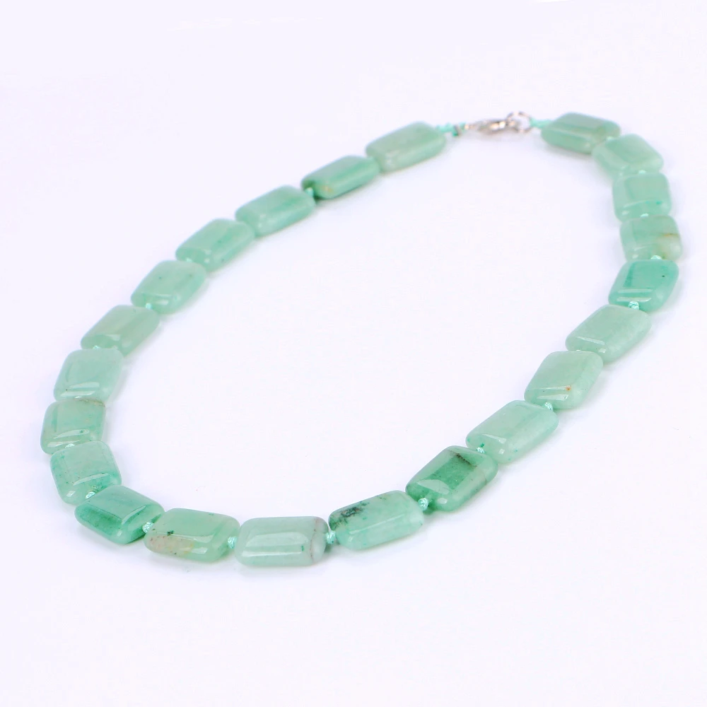 Jewnou Aventurine именная тарелка ожерелье с натуральными камнями Кристалл Bling ювелирное