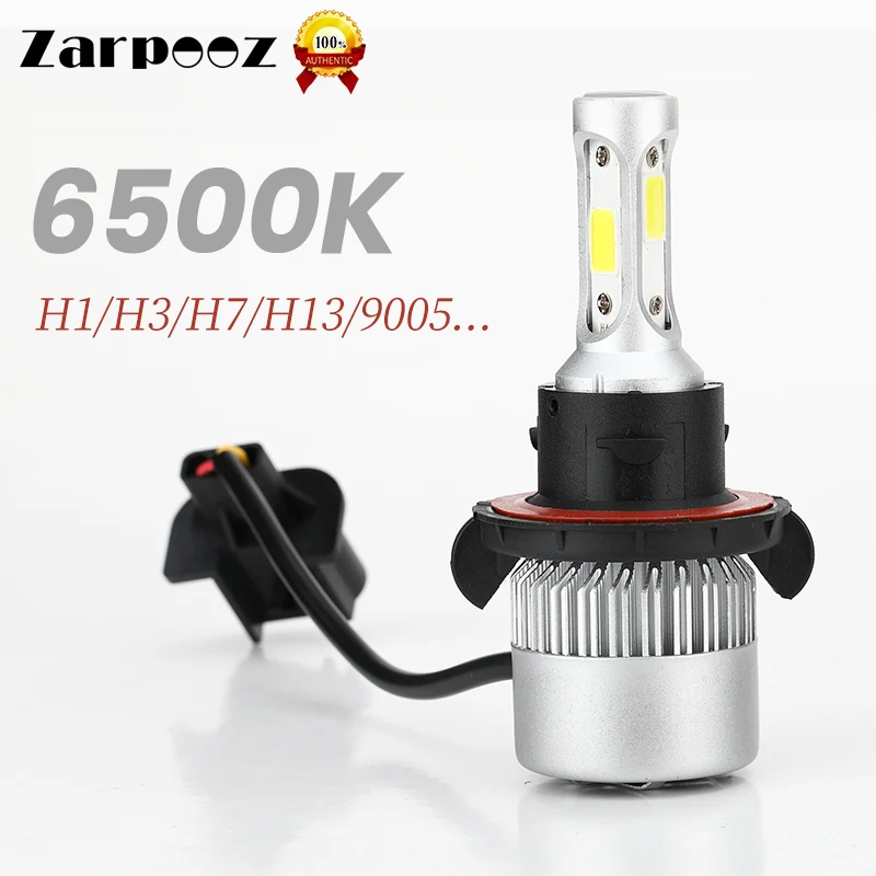 Zarpooz S2 авто фары лампы светодиодный 6000 K H1 H3 H4 H7 H8 H9 H11 880 881 9004 9005 9006 9007 80 Вт одна пара