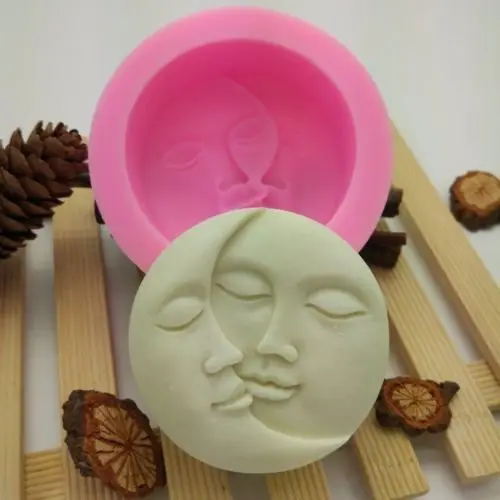 

3D Moon Face инструменты для приготовления пищи, Гибкая силиконовая форма, форма для торта, конфет, фотоформа ручной работы, DIY для приготовления желе и выпечки