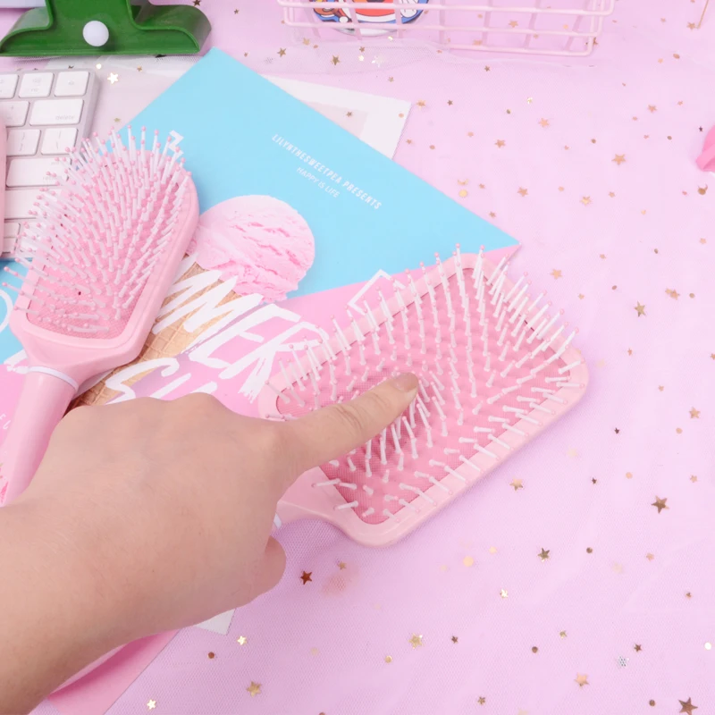 Lovely Girl Sac Comb Portable Household Massage Air Defence Static Electricity Curly Plastic Hairdressing Modeling mutfak | Дом и сад
