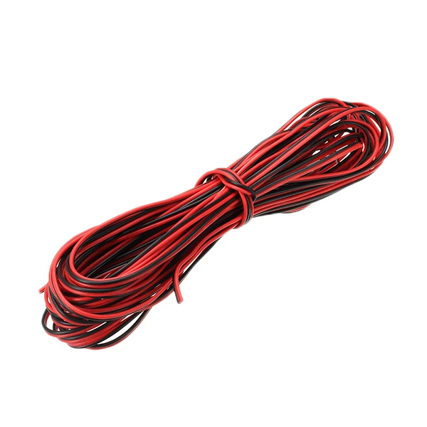 LUSTREON 10 м Луженая Медь 22AWG 2 Pin Красный Черный DIY ПВХ Электрический кабель провод для