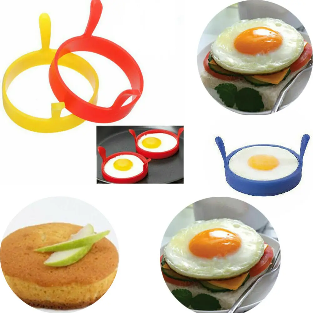 Новинка 2019 Горячие силиконовые круглые кольца для яиц блинная форма двойные