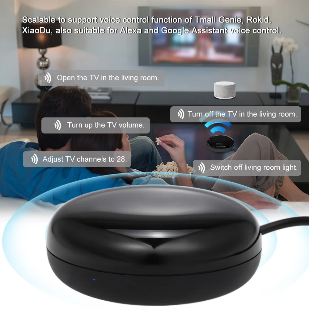 ИК пульт дистанционного управления Умный дом WiFi Пульт подходит для Alexa Google Assistant