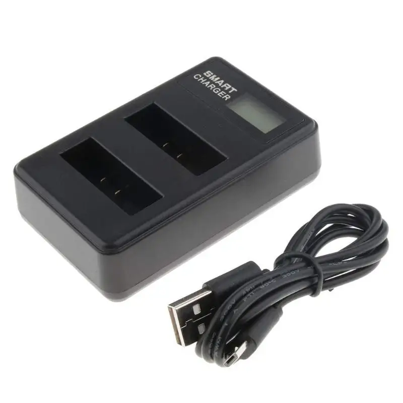 AZ16-1 ЖК-дисплей двойной USB зарядное устройство для Xiaomi Yi экшн-камера зарядка