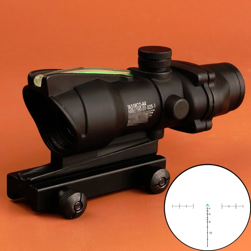 ACOG 4X32 волоконная оптика красный зеленый с подсветкой шеврон стекло травление