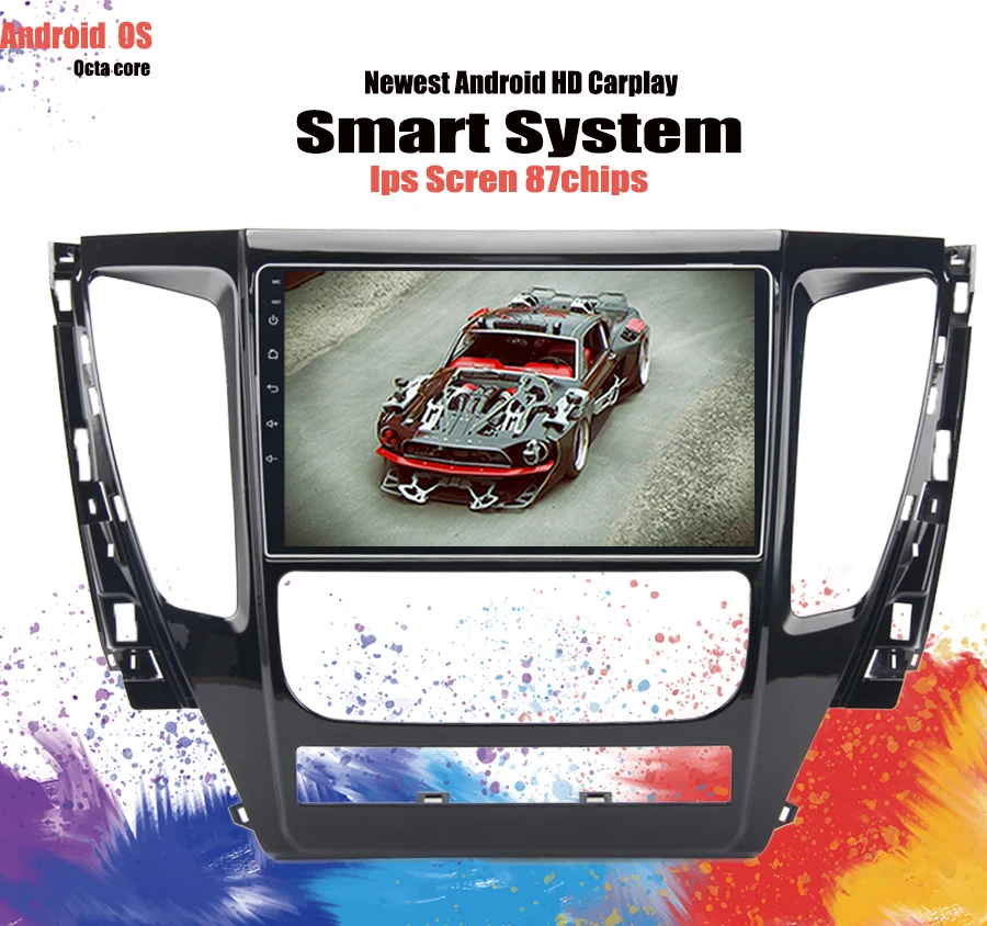 " Android 9,1 Автомобильный gps плеер Navi для Mitsubishi Pajero Sport 19 с 4+ 64G 8 ядро без DVD радио мультимедиа головное устройство