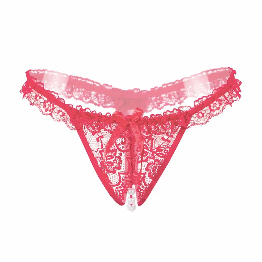 Женские сексуальные кружевные трусики стринги G String расшитые бисером открытые