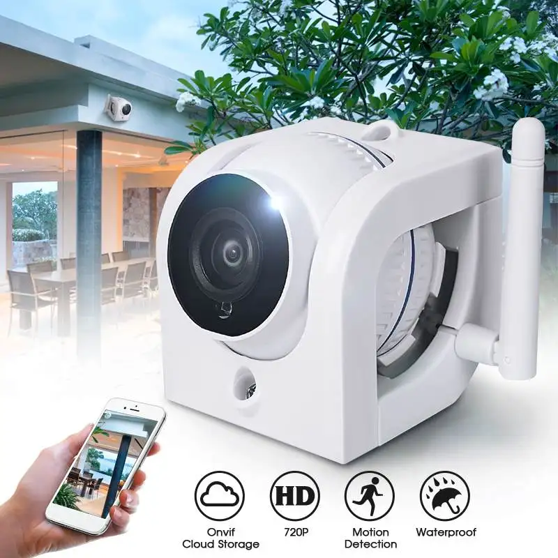 Ip-камера Wifi 720P ONVIF Беспроводная Проводная P2P CCTV уличная камера с разъемом для карты MiscroSD Max 64G поддержка Amazon веб-сервис