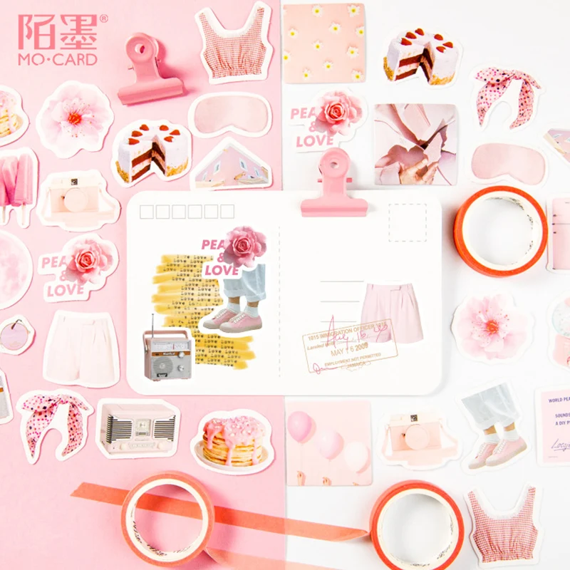 46 шт./кор. милые наклейки закуски канцелярские принадлежности Kawaii стикеры на