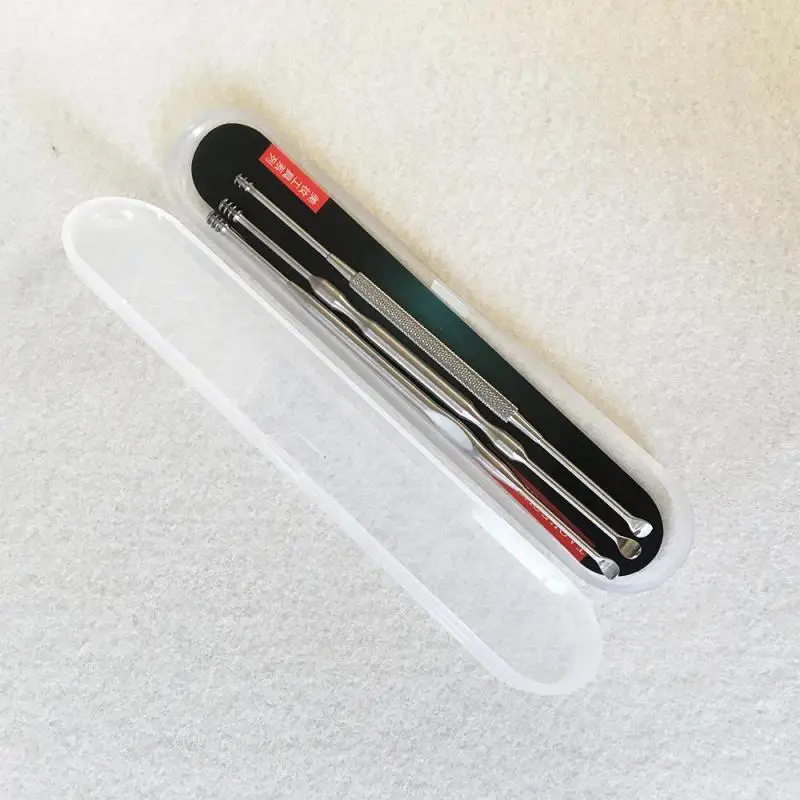 3pcs Ear Wax Pickers Cleaner Stainless Steel Double-ended Remover Tool Curette Earpick Spoon Cleaning L3 | Красота и здоровье