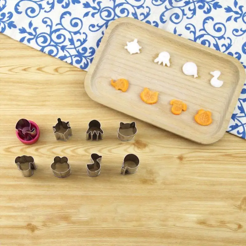 8 шт./компл. Овощи Фрукты резак из нержавеющей стали Рыба Птица Форма ломтик | Дом и